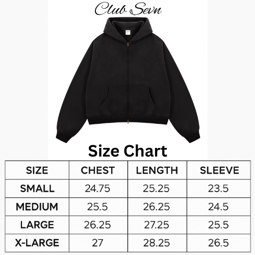 Zip-Up Hoodie - Black